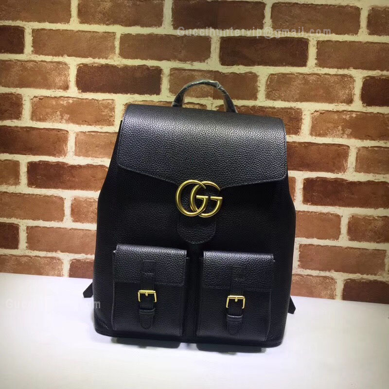 Gucci GG Marmont Leather Backpack Black 429007